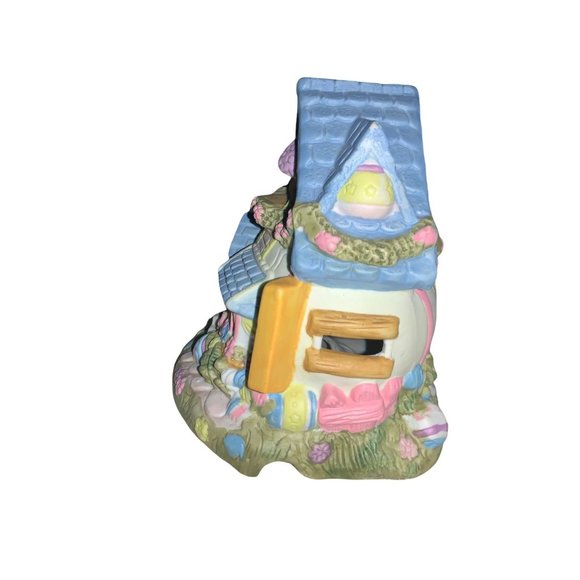 Easter Village Flower Shop House Ceramic Building - Picture 5 of 6